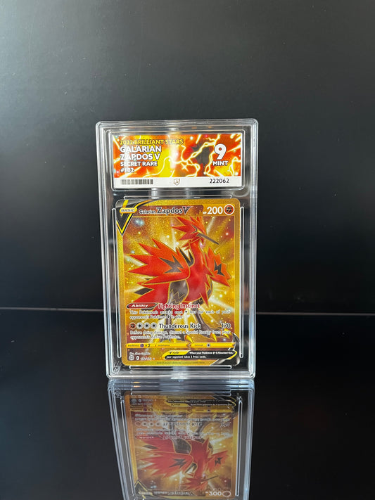 Galarian Zapdos V #182 Pokemon Brilliant Stars ACE MINT 9